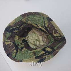 Vtg New Zealand British DPM 68 Military Boonie Hat Cap Woodland Camouflage 80s