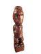 Vtg New Zealand Maori 11 Tiki Teko Hand Carved Figure Wood God Paua Shell Eyes