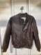 Vtg New Zealand Outback Cooper Collections Black Green L Bomber Leather Jacket
