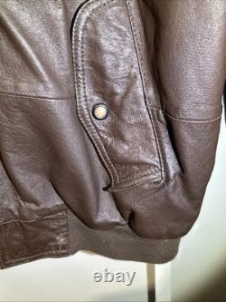 Vtg New Zealand Outback Cooper Collections Black Green L Bomber Leather Jacket