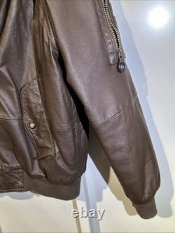 Vtg New Zealand Outback Cooper Collections Black Green L Bomber Leather Jacket