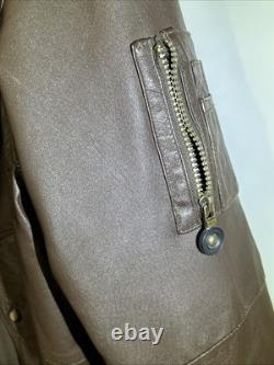 Vtg New Zealand Outback Cooper Collections Black Green L Bomber Leather Jacket