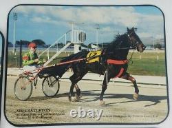 Vtg New Zealand Trotting Harness Horse Racing Placemat Set x6 Casa Collection