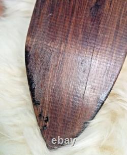 Vtg maori tiki tribal art terewa kerekere carved new zealand paddle oar shell