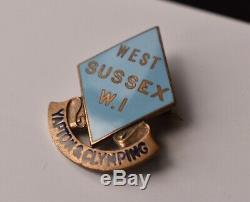 WI Vintage Womens Institutes West Sussex Yapton & Clymping Pin badge W. I WW2