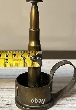 WW11 American Trench Art New Zealand 1942 Coin Candle Holder Brass Copper 7