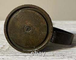 WW11 American Trench Art New Zealand 1942 Coin Candle Holder Brass Copper 7