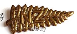 WW1 King's Colonials New Zealand Squadron Slouch Cap Badge 2nd Pattern 42mm Org