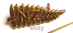 WW1 King's Colonials New Zealand Squadron Slouch Cap Badge 2nd Pattern 42mm Org