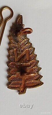 WW1 King's Colonials New Zealand Squadron Slouch Cap Badge 2nd Pattern 42mm Org