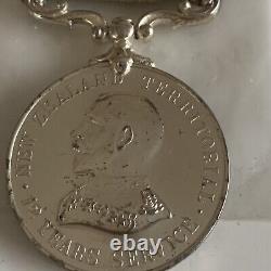 WW1 New Zealand Territorial Service Medal- Silver Specimen To Captain Melville