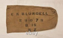 WW1 New Zealand Wellington Reg Kitbag Sgt E K Blundell DCM Winner