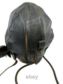 WW2 ANZAC New Zealand B Type Flying Helmet With Gosport Tubes