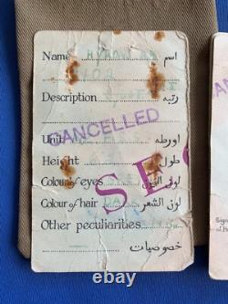 WW2 New Zealand NZEF Middle East Security Personnel ID Card RARE! D55