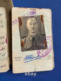 WW2 New Zealand NZEF Middle East Security Personnel ID Card RARE! D55