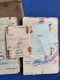 WW2 New Zealand NZEF Middle East Security Personnel ID Card RARE! D55