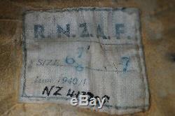 WW2 New Zealand RNZAF Type B Pilots Helmet Gosport Tubes Named 1940 Dated RARE