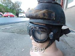 WW2 New Zealand Tankers Helmet Complete with Goggles