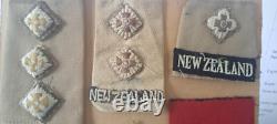WW2 New Zealand officers badges and insignia 2NZEF named