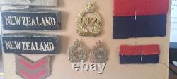 WW2 New Zealand officers badges and insignia 2NZEF named