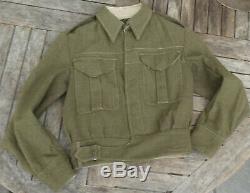 WW2 era British Army Patt. Battle Dress Jacket NEW ZEALAND MADE & maker-marked