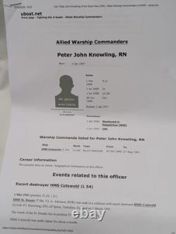 WW2 medals Commander Peter John Knowling OBE HMS Cotswold & New Zealand Navy