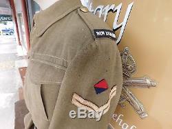 WWII New Zealand Battledress Jacket dated 1943 with Dog Tag