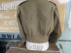 WWII New Zealand Battledress Jacket dated 1943 with Dog Tag