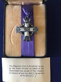 WWII New Zealand Memorial Cross 1947 1952 King George VI era, Sterling Silver