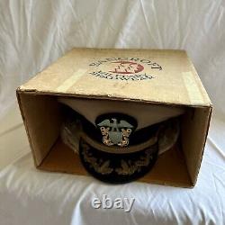 WWII US Navy Officer Visor Hat Named Naval Air Attache To New Zealand In Org Box