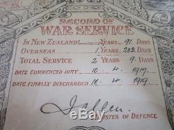 WWI War Services in the New Zealand Expeditionary Forces in W. Europe