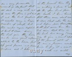 W. D. H. Baillie SIGNED AUTOGRAPHED Letter New Zealand Politician 1862 Picton