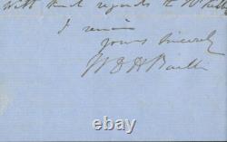 W. D. H. Baillie SIGNED AUTOGRAPHED Letter New Zealand Politician 1862 Picton
