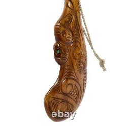 Wooden Stained Wahaika with Engravings