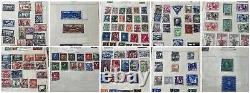 Worldwide Stamps Lot On Mostly Complete Mini Album Pages Egypt, New Zealand #5