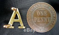 Ww1 Australian 1/a. I. F. / New Zealand 1st N. Z. E. F. Brass'a' Badge, The Anzac A