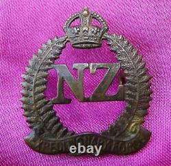 Ww1 First Pattern Nzef New Zealand Expeditionary Force Hat Badge & Collar Badges
