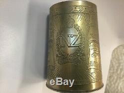 Ww2 Brass Tankard Nz Onward North Africa Timeline 1940-45 Kiwi New Zealand