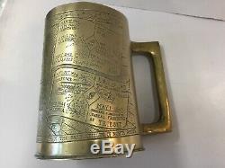 Ww2 Brass Tankard Nz Onward North Africa Timeline 1940-45 Kiwi New Zealand