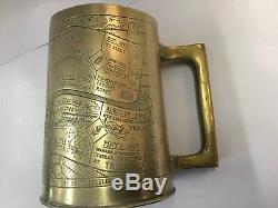 Ww2 Brass Tankard Nz Onward North Africa Timeline 1940-45 Kiwi New Zealand