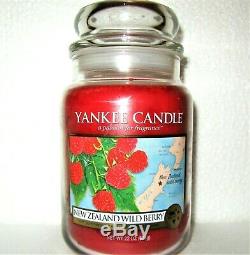 Yankee Candle Retired World Journeys NEW ZEALAND WILD BERRY Large 22 oz RARE