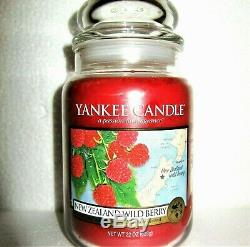 Yankee Candle Retired World Journeys NEW ZEALAND WILD BERRY Large 22 oz RARE