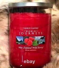 Yankee Candle WORLD JOURNEYS NEW ZEALAND WILD BERRY Large 22 oz. 2-Wick NEW