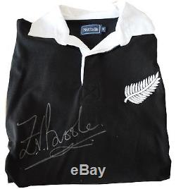 Zinzan Brooke SIGNED Rugby Shirt & Gift Box New Zealand All Blacks PROOF COA